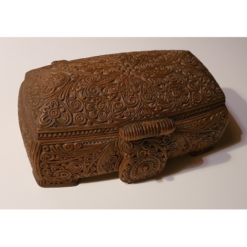 28 - Nice carved wooden box