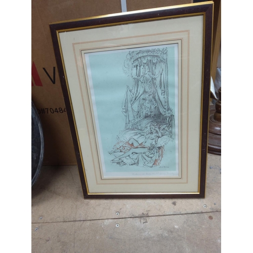 496 - After Sir William Russell Flint- A Pair of Framed Prints Part of the Madame Du Barry Series