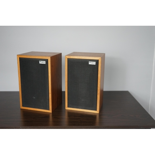 2 - Pair of Rogers LS3/5a Monitor Speakers. A matching 