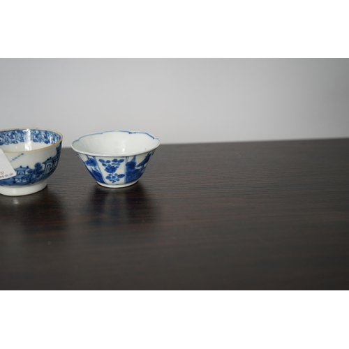 94 - Group of 3 Chinese 18th Century Blue and White Tea Bowls