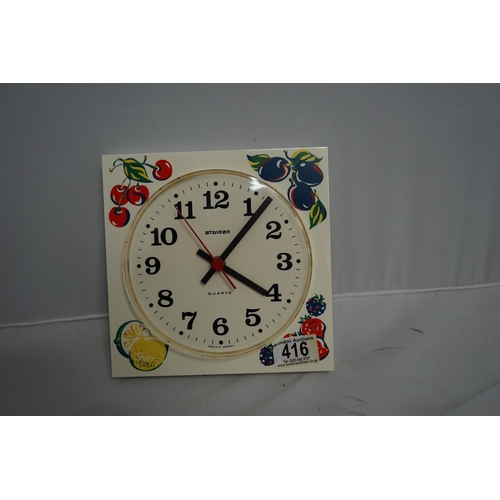 416 - Vintage Kitsch Kitchen Clock