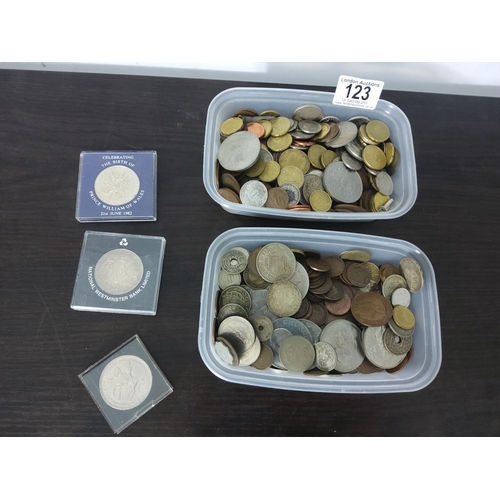 123 - 2 Trays of Assorted World Coins