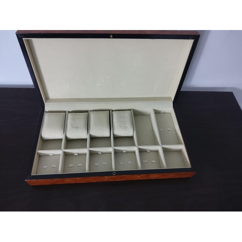 124 - Gents Wooden Jewellery/Watch Box