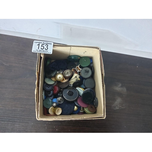 153 - Box of Old Buttons