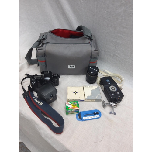 469 - Canon EOS 500 Camera in Case with Lenses and Flash etc