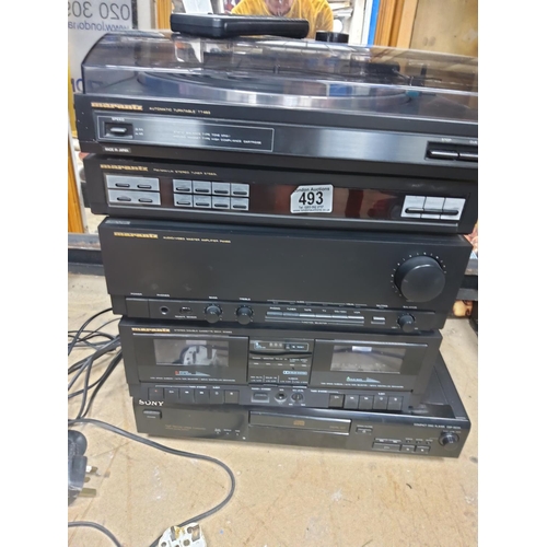 493 - Marantz Stacking HI FI System with PM 493 AMP and TT 483 Turntable