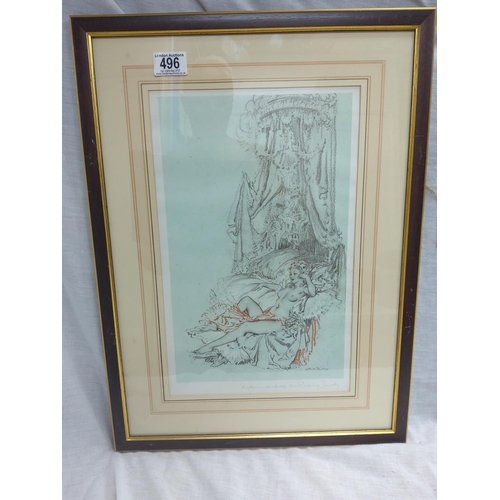 496 - After Sir William Russell Flint- A Pair of Framed Prints Part of the Madame Du Barry Series