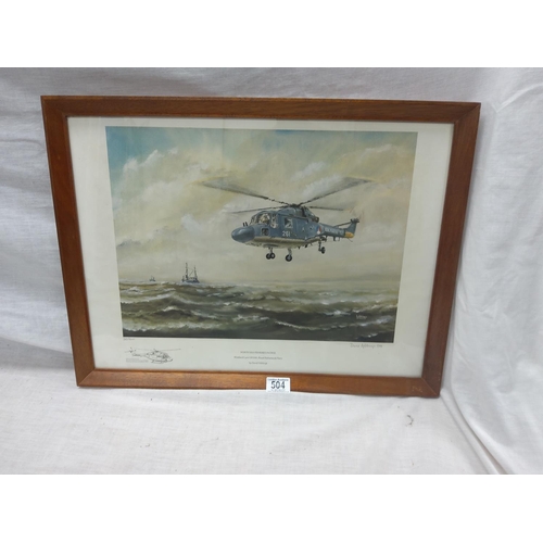 504 - Signed Ltd Edition Print-David Gibbings-North Sea Fisherie Patrol-43cm x 57cm