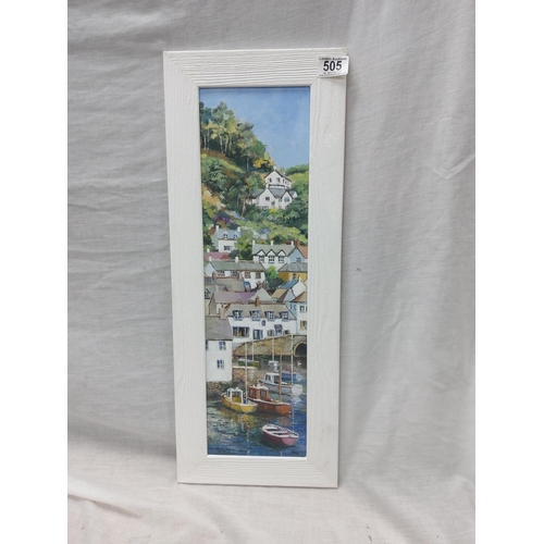 505 - Alan King-Oil on Canvas-Cornish Whitewash- 23cm x 54cm