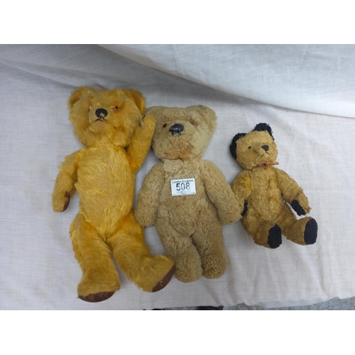 508 - 3 Vintage Teddy bears