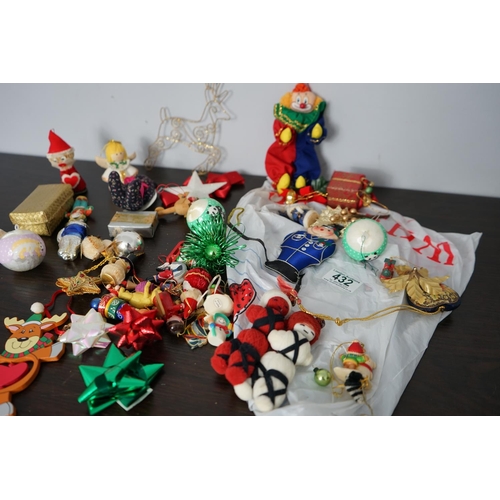 432 - Bag of Vintage Christmas Decorations