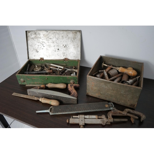 447 - Lot of Old Tools including Taps, Dies etc