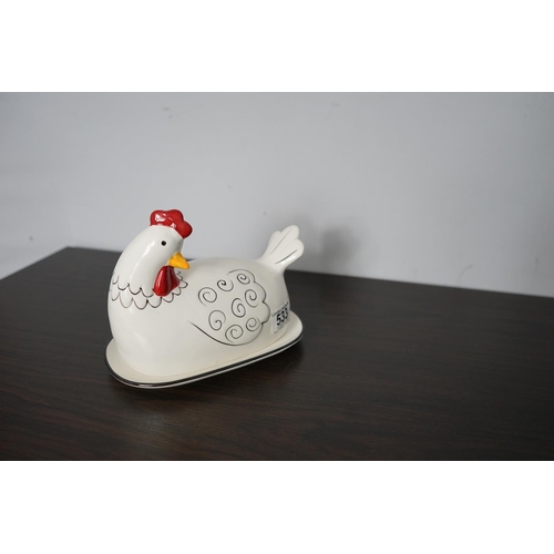 533 - John Lewis Hen Themed Butter Dish