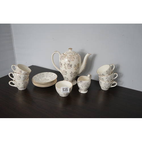 535 - Old 22k Gold Rimmed Tea Set