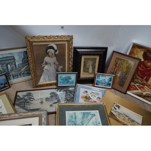 487 - Lot of Assorted Prints/Frames