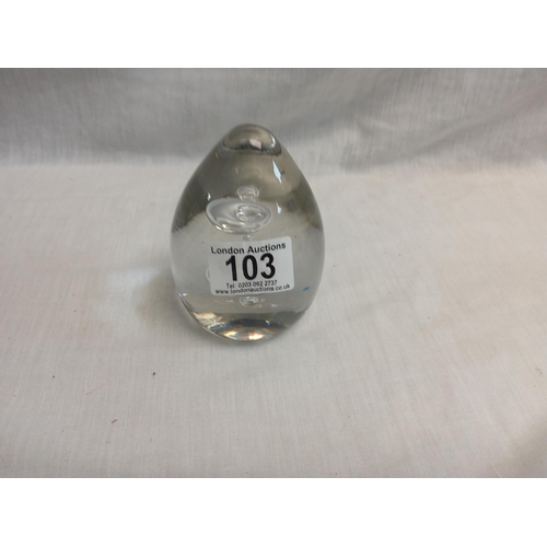 103 - Heavy Glass Paperweight