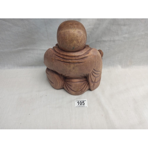 105 - Carved Wooden Buddha