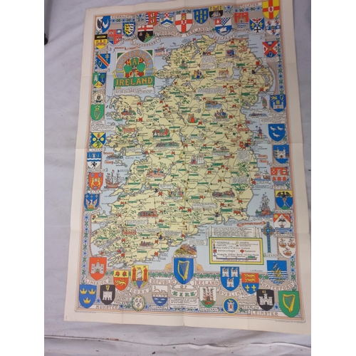 157 - Vintage L.G Bullock Historical Map of Ireland