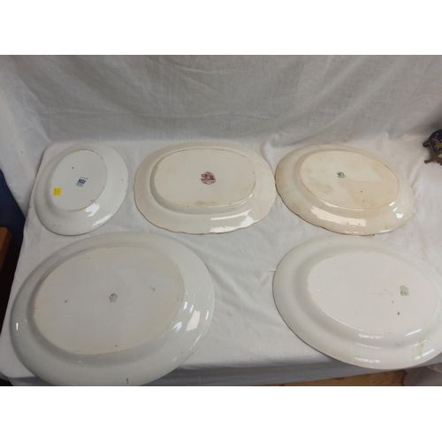 53 - Lot of 5 Victorian Meat Platters