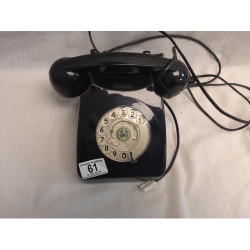 61 - Vintage Black Telephone