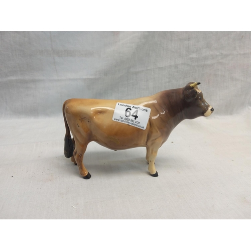 64 - Beswick Jersey Bull-Dunsley Cow Boy Figurine