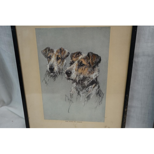 222 - 2 Framed Arthur Wardle Prints One of Cocker Spaniels and one of fox terriers. 37cm x 29cm