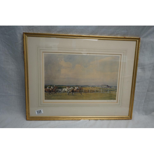 225 - Hand Signed Horse Racing Print