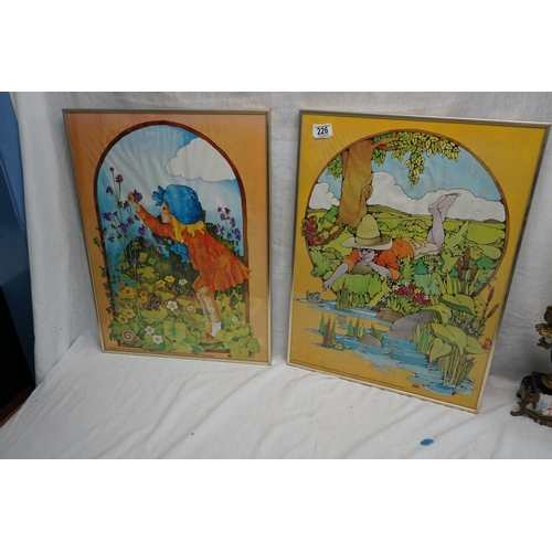 226 - Pair of Vintage Framed Posters 45cm x 61cm