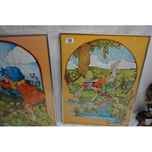 226 - Pair of Vintage Framed Posters 45cm x 61cm