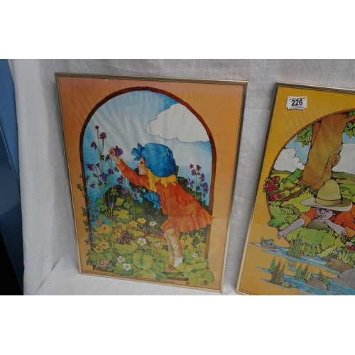 226 - Pair of Vintage Framed Posters 45cm x 61cm