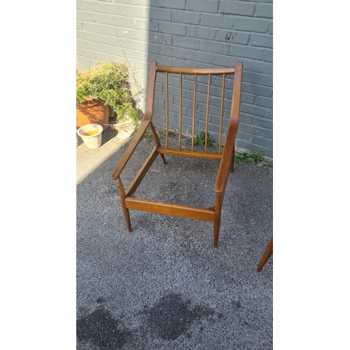 497 - Pair of Mid Century Lounge Chair Frames