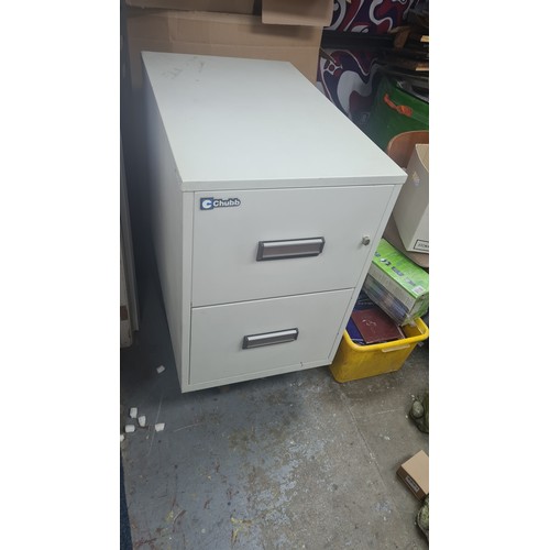 460 - Chubb 3 Drawer Fireproof Filing Cabinet