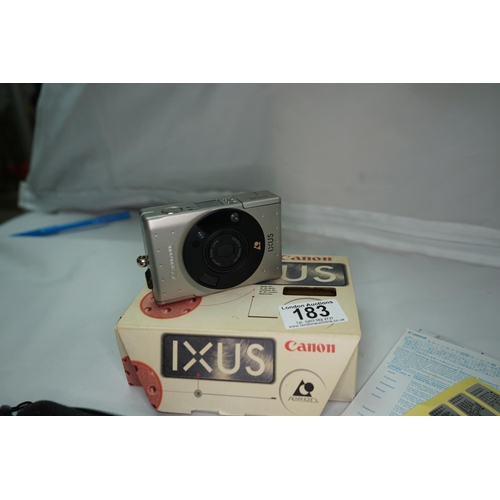 183 - Unused Boxed Canon Ixus Elph Camera