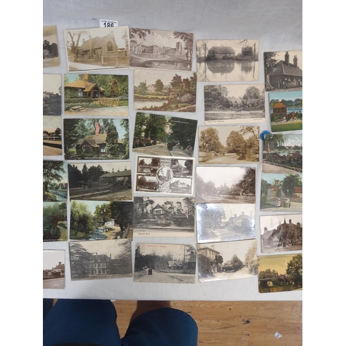 186 - Good Lot of Early 20th Century Local Postcards inc. Wallington, Chipstead etc