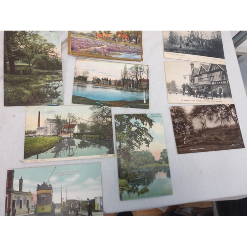 186 - Good Lot of Early 20th Century Local Postcards inc. Wallington, Chipstead etc