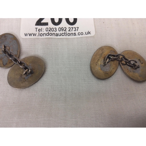 206 - 2 Pairs of Hallmarked Silver Cufflinks