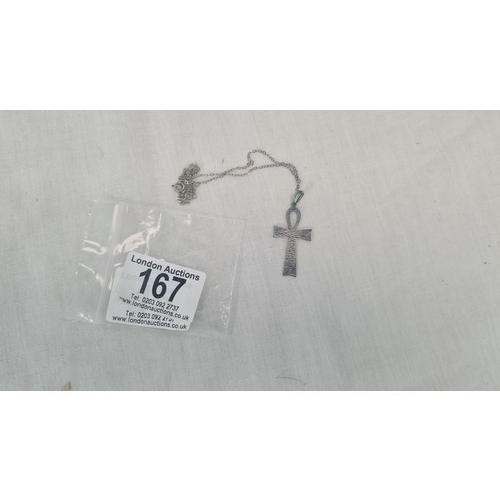 167 - Silver Crucifix on a Silver Chain