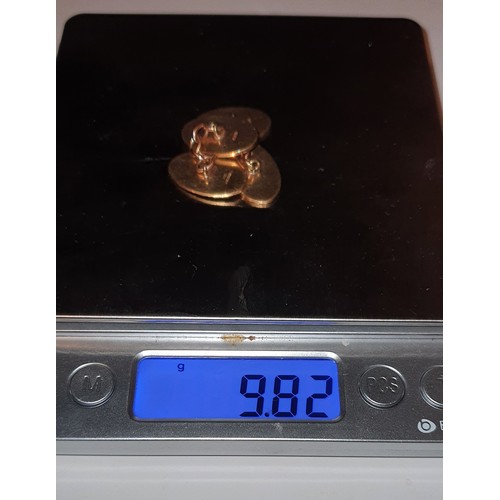 34 - A Pair of 9ct Gold cufflinks - Gross weight: 9.8g