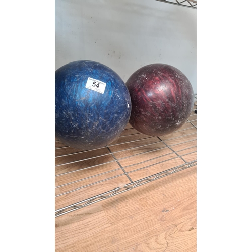 54 - 2 Old Bowling Balls