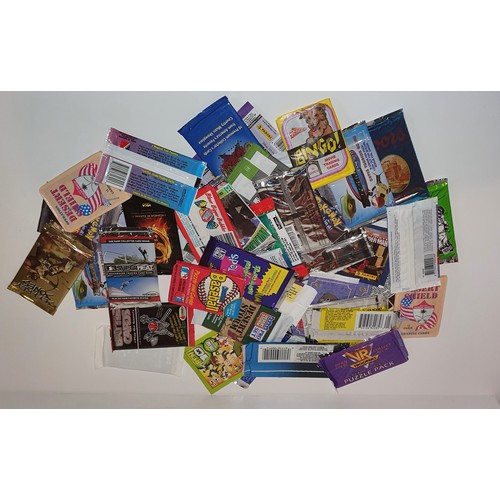 22 - Selection of vintage sealed packs of trading cards / stickers - 80s 90s 00s etc. Approx 50 packets