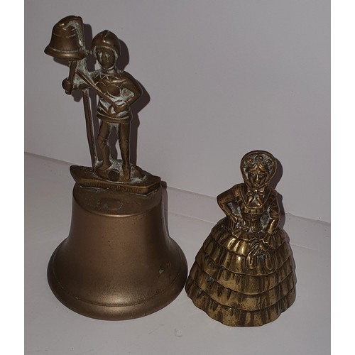 21 - 2x Vintage Brass Bells