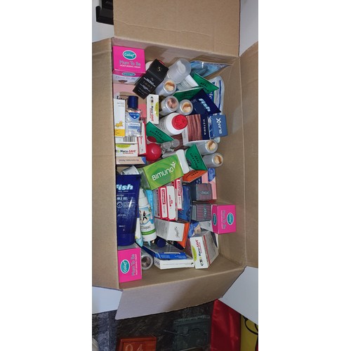 16 - Box containing a good lot of mixed new medical / health items including creams, Oils, Supplements, a... 