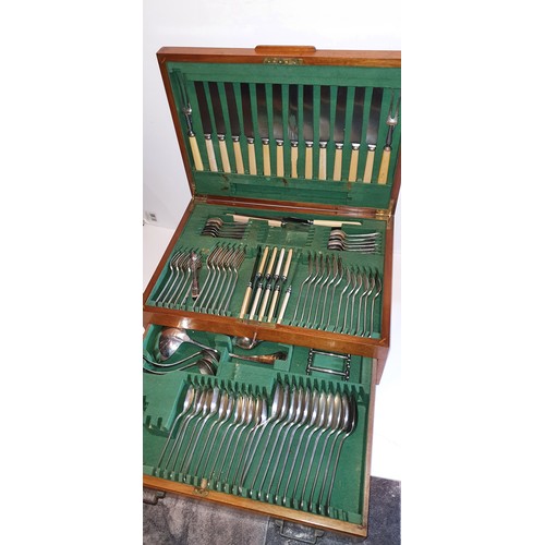20 - A canteen of silver plate cutlery - Near complete