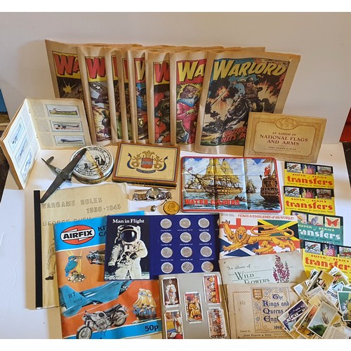 43 - Selection of interesting house clearance items including Coins, Cigarette Cards etc.