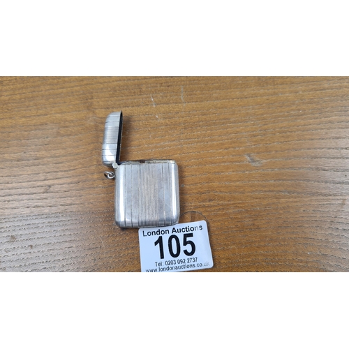 105 - Hallmarked Silver Vesta Case 18.4g