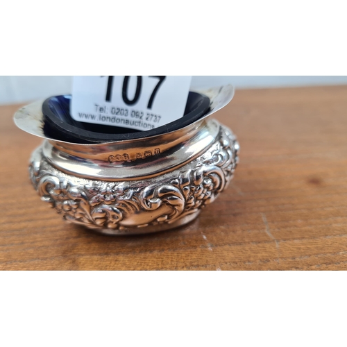 107 - Hallmarked Silver Salt Cellar Birmingham 1907