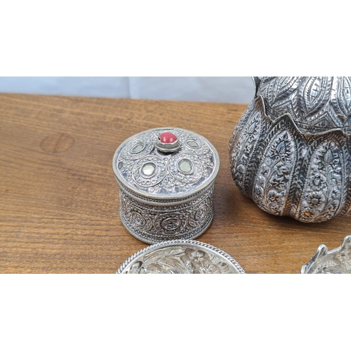 118 - Good Lot of Foreign Silver Items (335.9g) Grade Unknown. including Arabic and Tibetan and Malaysian ... 