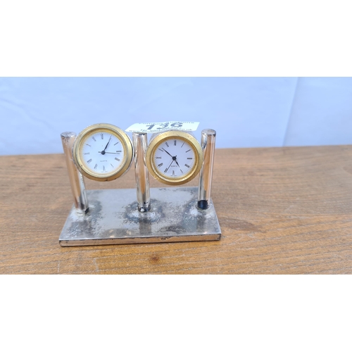 136 - Vintage Japanese Movement Desk Clock