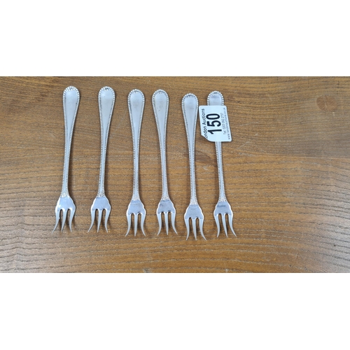 150 - Lot of 6 Sterling Silver Cocktail Forks (99g)