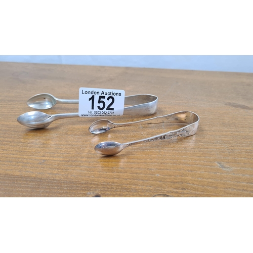 152 - 2 Hallmarked Pairs of Sugar Nips (46.7g)